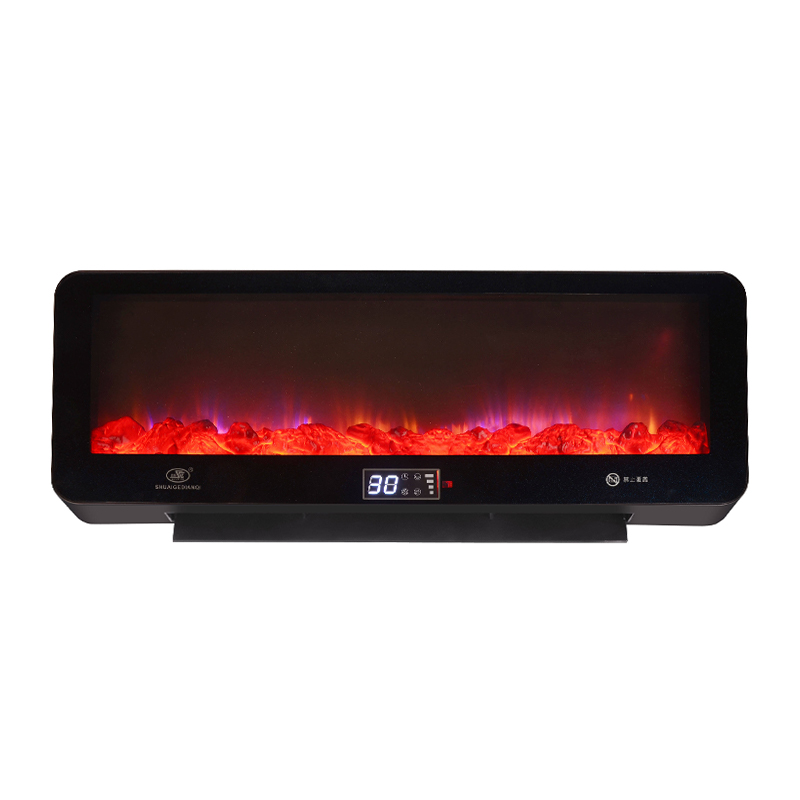 화염 디스플레이가있는 빠른 열 3300W 검은 색 팬 히터